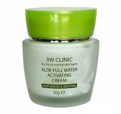 Увлажняющий крем для лица с алоэ 3W Clinic Aloe Full Water Activating Cream 50гр