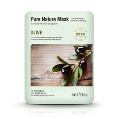 Тканевая маска для лица с оливой Anskin Secriss Pure Nature Mask Pack-Olive 25мл