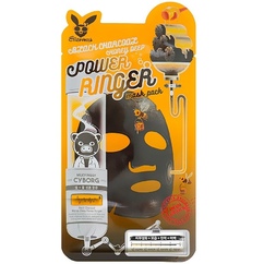 Тканевая маска для лица уголь и мед Elizavecca Deep Power Ring Mask Pack Black Charcoal Honey 23мл