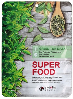 Тканевая маска для лица с зеленым чаем Eyenlip Super Food Green Tea Mask 23мл