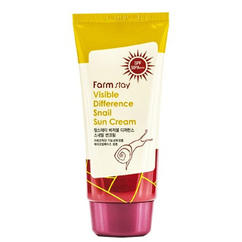 Солнцезащитный крем для лица Farmstay Visible Difference Snail Sun Cream SPF50+/PA 70гр