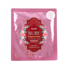 Гидрогелевая маска для лица с розой Koelf Ruby&Bulgarian Rose Hydro Gel Mask Pack 30гр