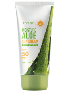 Солнцезащитный крем для лица с алоэ Lebelage Moisture Aloe Sun Cream SPF50+PA+ 70мл