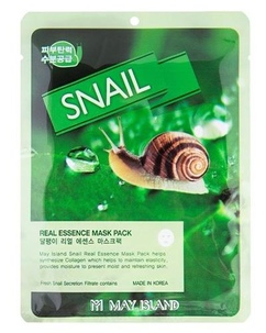 Тканевая маска для лица с муцином улитки Mayisland Real Essence Snail Mask Pack 25мл