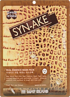 Тканевая маска для лица с змеиным пептидом Mayisland Real Essence Sye-Ake Mask Pack 25мл