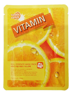 Тканевая маска для лица с витаминами Mayisland Real Essence Vitamin Mask Pack 25мл
