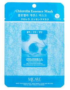 Тканевая маска для лица с хлореллой Mijin Chlorella Essence Mask 23гр