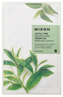 Тканевая маска для лица с зеленым чаем Mizon Joyful Time Essence Mask Green Tea 23гр