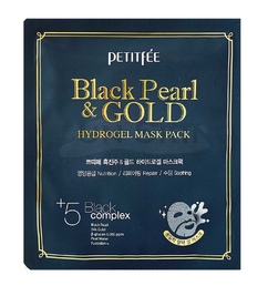 Гидрогелевая маска для лица с черным жемчугом Petitfee Black Pearl&Gold Hydrogel Mask Pack 32гр