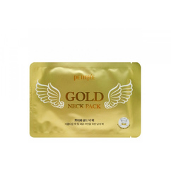 Гидрогелевая маска для шеи с золотом Petitfee Gold Neck Pack For Firming&Silky Smooth Neck 10гр