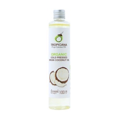 Кокосовое масло пищевое Tropicana Organic Cold Pressed Virgin Coconut Oil 100мл