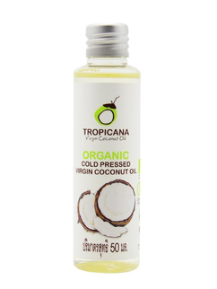Кокосовое масло пищевое Tropicana Organic Cold Pressed Virgin Coconut Oil 50мл