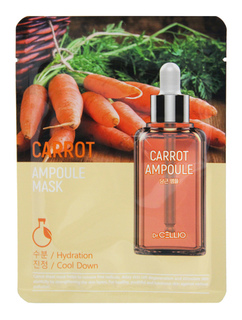 Тканевая маска для лица с морковью Dr.Cellio Carrot Ampoule Mask 25мл