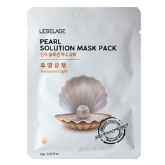 Тканевая маска для лица с жемчугом Lebelage Pearl Solution Mask 23гр